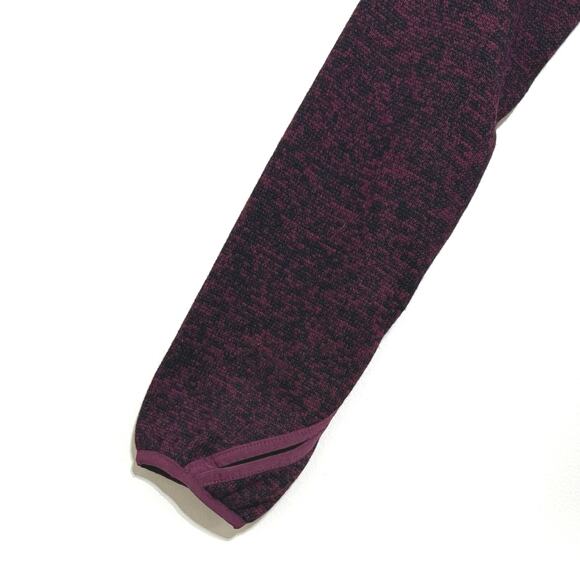 London Fog Women's Full Zip Long Sleeve Down + Knit Puffer Jacket M Burgundy - Picture 6 of 11